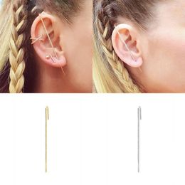 Stud Earrings Crutches Long Row Zircon Ear Clip Studs For Women Boho Fashion Jewelry Ins Same Earring Party Wedding Gift