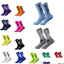 Sports Socks Mens Football Training Non Slip Breathable Sweat Wicking Yoga Pilates Outdoor Basketball Drop Delivery Outdoors Athletic Dhr01