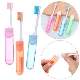 Toothbrush 6Pcs Travel Folding Bulk Soft Portable Tooth Brush Individually with Box for Camping School Home Supplies 230915