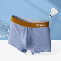 Underpants Summer Sexy Men Cotton Boxer Soft Seamless Briefs Bugle Pouch Underwear Solid Elastic Casual Swim Shorts Trunks