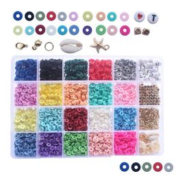 Loose Gemstones 24 Kinds Of Handmade Flat Round Heishi Beads Chip Disk Spacer Jewelry Diy Making Necklace Bracelet Finding Dr Dhgarden Dhtjr