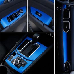 For Mazda cx-5 2017-2019 Interior Central Control Panel Door Handle 3D 5D Carbon Fiber Stickers Decals Car styling Accessorie215P