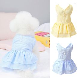 Dog Apparel Sweet Dress Summer Pet Clothes Floral Vest Dresses Princess Sleeveless Puppy Cat Shirt Skirt For Small Dogs Chihuahua