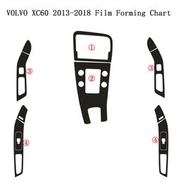 For Volvo XC60 2009-2018 Interior Central Control Panel Door Handle 5D Carbon Fibre Stickers Decals Car styling Accessorie294Z