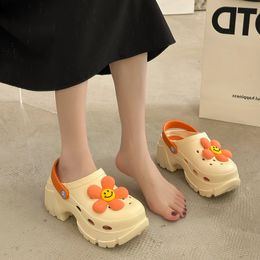 Slippers Womens Sandals Clog Girls Beach Shoes EVA Outdoor Wading Home 7cm Nail Salon Beauty 230915