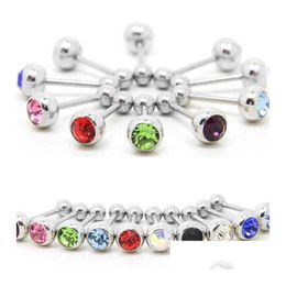 Tongue Rings 50Pcs/Lot Whole Barbell Ring Nail Body Piercing Jewellery Fashion Jewellery Drop Delivery Dhgarden Dhvcg