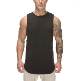 Men's Tank Tops Brand Mens Shirt Patchwork Mesh Bodybuilding Stringer Tanktop Fitness Singlet Sleeveless Slim Fit Gyms Clothi280s