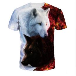 Newest Wolf 3D Print Animal Cool Funny T-Shirt Men Short Sleeve Summer Tops Tee Shirt T Shirt Male Fashion tshirt Male 3XL217N