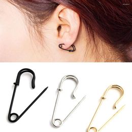 Stud Earrings 1 Pair Safety Pin Studs For Women Girls Fashion Earring Female Korean Jewellery Ear Cuff Accessories Gift