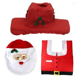 Toilet Seat Covers Cute Christmas Creative Santa Claus Bathroom Mat Xmas Supplies For Home Year Decoration