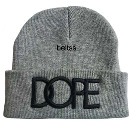 Letter DOPE 3D Embroidery Knitted Hat Outdoor Men's and Women's Hip Hop Street Dance Personalized Warm Hat