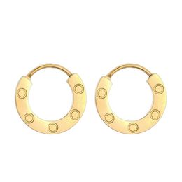 Love Single Earring for Women Ladies Hoop & Huggie Stud Screw Marking 316L Titanium Steel Famous Brand Designer Jewellery With Inscr257j