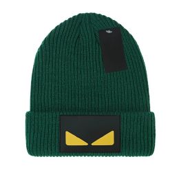 2023 Knitted Hat Beanie Cap Two Eyes Pattern Designer Skull Caps Casual Style for Man Woman Winter Hats 16 Colours a5