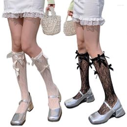 Women Socks Womens Decorations Fishnet Stockings Fashion Lace Mesh Sock Lacing Up Knee