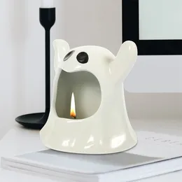 Candle Holders Ceramic Ghost Holder Halloween Candlestick Gift Festival Shape Decor Tealight