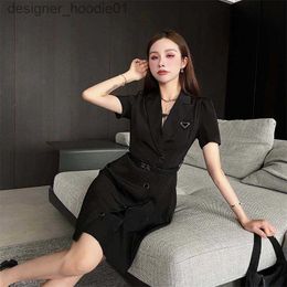 Basic Casual Dresses Designer Women's Dresses Elegant Temperament Party Dresses Women's Fashion Suit Fabric Hip Short Dresses Size S-XL L230916