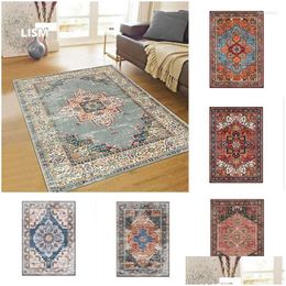 Carpets Bohemia Persian Carpet Area Rug For Living Room Floor Mat Door Ethnic Gypsy Morocco Bedroom Anti-Skid Flannel Modern Home Dr Dhaxx