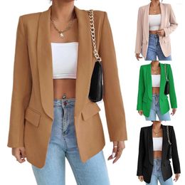 Women's Suits 2023 Women Blazer Office Lady Loose Classic Coat Suit Jacket Solid Color With Pockets Female Chic Outwear Outfits Elegant