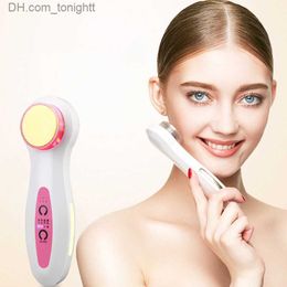 Beauty Equipment Vibration Massage Face Ultrasonic Hine Usb Rechargeable Blue Red Lights Acne Remove Beauty Device for Anti Aging Care 686