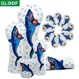 Other Golf Products Golf Club 1 3 5 shark embroidery Wood Headcovers Driver Fairway Cover Blade cover iron putter cover semicircular putter cover 230915