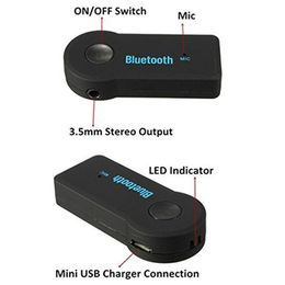 2017 Hand Car Bluetooth Music Receiver Universal 3 5mm Streaming A2DP Wireless Auto AUX Audio Adapter With Mic For Phone MP3293a