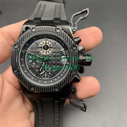 full black watches famous modern mens fashion watch casual mens vk quartz chronograph sport watch 42mm319D