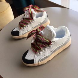 Dress Shoes Flat Thick Sole Running Women Mixed Colour Patchwork Lover Casual Spring Autumn Outdoor Sneakers Unisex 3545 230915