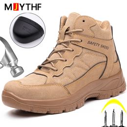 Dress Shoes Indestructible Men Work Safety Boots Outdoor Military Boots Anti-smash Anti-puncture Industrial Shoes Winter Boots Desert Boots 230915