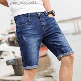 Men's Jeans Men Straight Cut Jeans Ready Stock Short Jeans Pants Youth Fashion Leisure Denim Jeans L230916