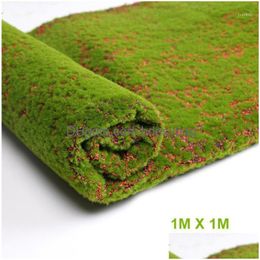 Decorative Flowers Wreaths Made Of High Quality Artificial Moss Fake Green Plants Mosses Grass For Shop Patio Wall Decor Diy Drop Deli Dh0Wd