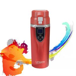 350ml Travel Car Heating Cup Tempreture Control Boiling Mug Portable Vehicle Electric Thermos Kettle Auto Accessoriy 1018223i