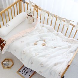 Blankets Swaddling Crib Quilts Baby Comforter Child Toddler Bed Linen Bedspread Muslin Cotton Thick Blanket Kindergarten Cot Bedding Cute 120x150cm 230915