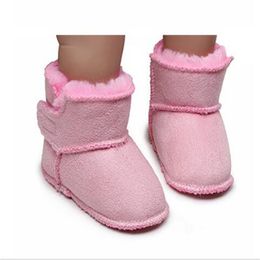 Botas de bebê recém-nascido meninos meninas bota de neve quente designer botas de lã falsa inverno sapatos de bebê da criança sapatos de berço infantil primeiros caminhantes