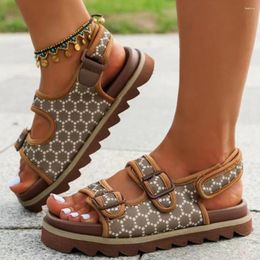 Сандалии, летняя модная спортивная женская обувь на платформе, повседневная пляжная обувь с открытым носком, большой размер, Zapatos De Mujer Ks850