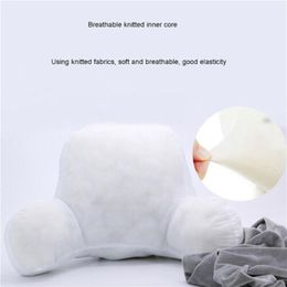 37 Sofa Cushion Back Pillow Bed Plush Big Backrest Reading Rest Pillow Lumbar Support Chair Cushion With Arms Home Decor 201026295B