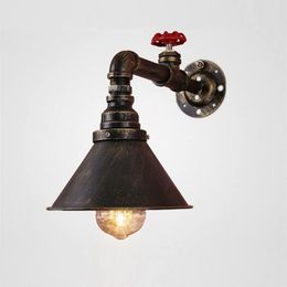 Wall Lamp Loft Antique Industrial Aisle Bar Clothes Shop Balcony Cafe Light Tv Background Home Decor Water Pipe