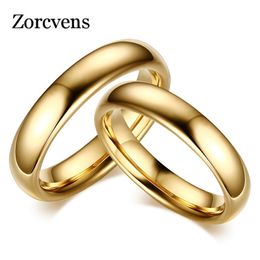 Wedding Rings KOtik Vintage Tungsten Carbide Wedding Rings For Couple Solid GoldColor Lover's Engagement Jewellery Gifts 230915