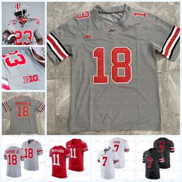 2023-24 OSU Ohio State Buckeyes Football Jersey College Marvin Harrison Jr. Sonny Styles Emeka Egbuka J.T. Tuimoloau Sawyer Henderson George Kyle McCord Fields Tate