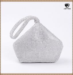 Evening Bags Soft Beaded Women Silver Black Gold Crystal Lady Wedding Bridalmaid Handbags Purse Bag s Day Clutches 230915