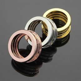 European and American s of titanium steel rose gold matching ring fashion ring men and women exquisite jewelry301z