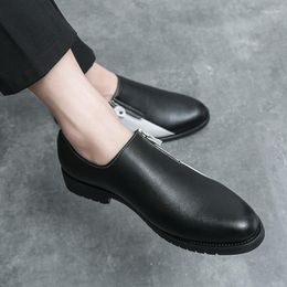 Dress Shoes Spring Autumn Mens Casual Leather Loafers Men Loafer Mocasines White Black Slip-On Big Size Drop