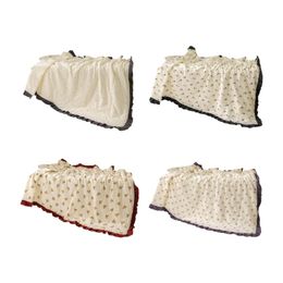 Blankets Swaddling Cotton Ruffle Breathable Crib Lightweight Muslin Swaddles 69HE 230915