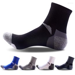Men's Socks 5 Pairs Unisex Cotton Basketball Sport For Men Outdoor Cycling Climbing Running Fast-drying Breathable Adult Non-Slip