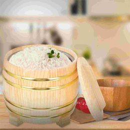 Storage Bottles Rice Sushi Wooden Bucket Bowl Tub Containersteamer Steamed Mixing Ice Wood Serving Hangirioke Holder Warmer Cask C326Z