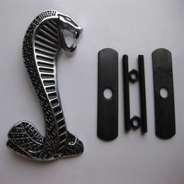 FORD MUSTANG COBRA SNAKE SUPER SHELBY FRONT GRILL LOGO EMBLEM BADGE BLACK282v