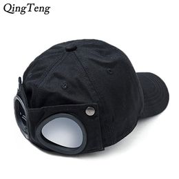 Pilot Glasses Baseball Cap Black Reverse Wearing Men's Caps Swag Women's Hip Hop Snapback Hat Windproof Sports Dad Hats 269E