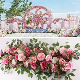 50cm 100cm DIY wedding flower wall arrangement supplies silk peonies rose artificial222G