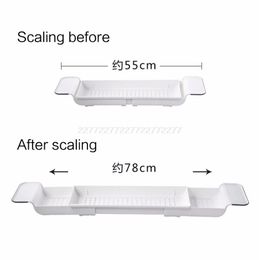 Tub Bathtub Shelf Caddy Shower Expandable Holder Rack Storage Tray Over Bath Multifunctional Organiser A10 19 Dropship T2004132670