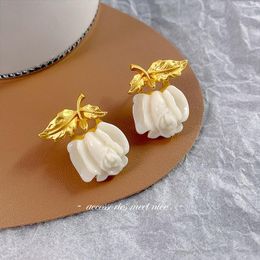 Stud Earrings French Flower Trendy Female Small Design Cool Earings For Women Wedding Party Jewellery