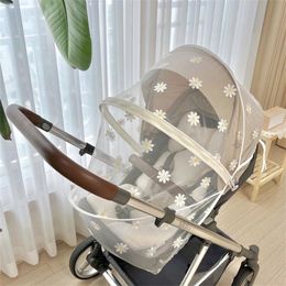 Crib Netting 6639 Ins Stroller Mosquito Net Summner Full Cover Universal Baby Embroidery Gauze Simple Trolley Breathable 230915